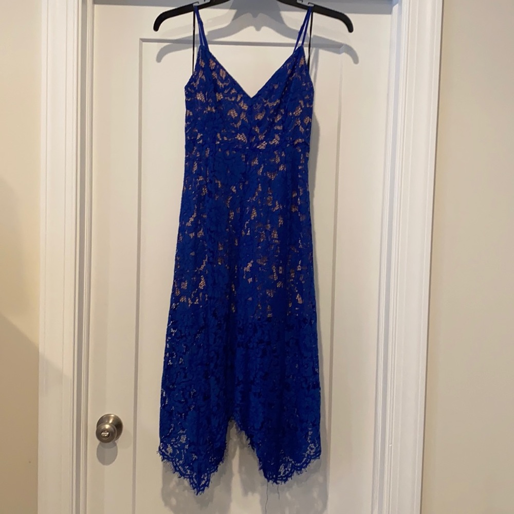 Lulus Cobalt Blue Lace Dress. Size Medium.